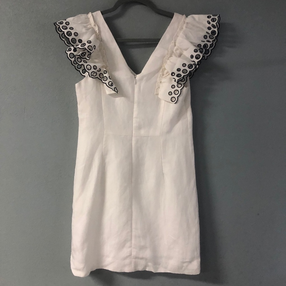 J. Crew Collection Eyelet Ruffle  Sheath Dress - Picture 7 of 9